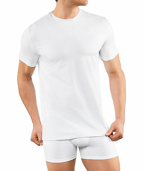 FALKE 2-Pack Herren Kurzarmshirt Daily Comfort, XL, Weiß, Uni, Baumwolle, 6 günstig online kaufen