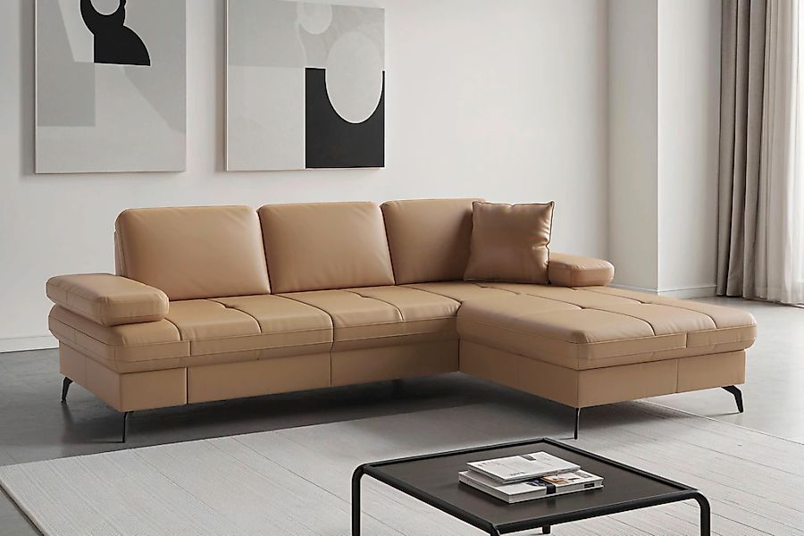 sit&more Ecksofa "Morris Jubi, Recamiere, Breite 247 cm" mit Armteilfunktio günstig online kaufen