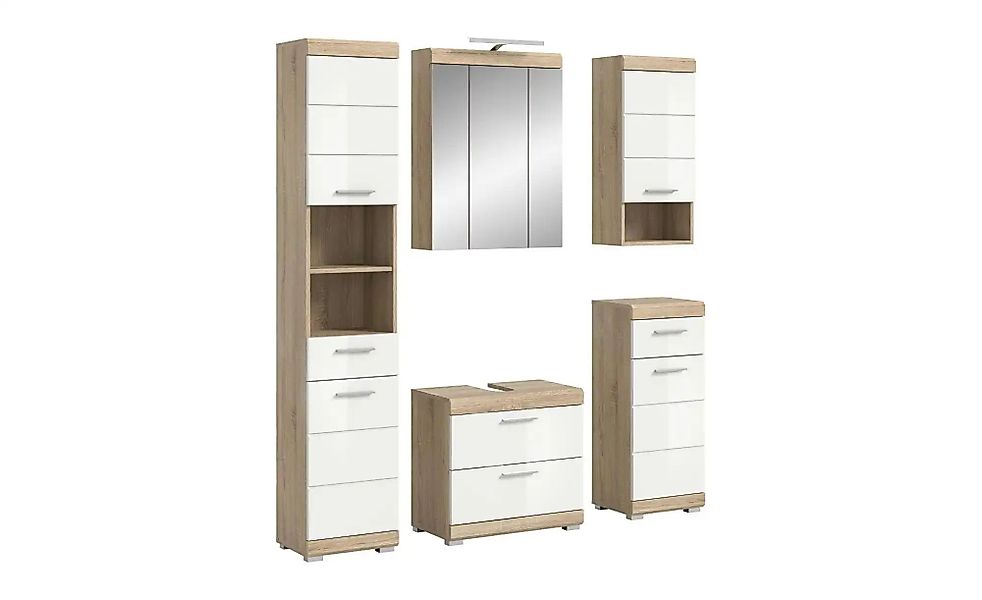 Badmöbel-Set SCHLOONSEE  5 teilig  inklusive LED Beleuchtung  bestehend aus günstig online kaufen