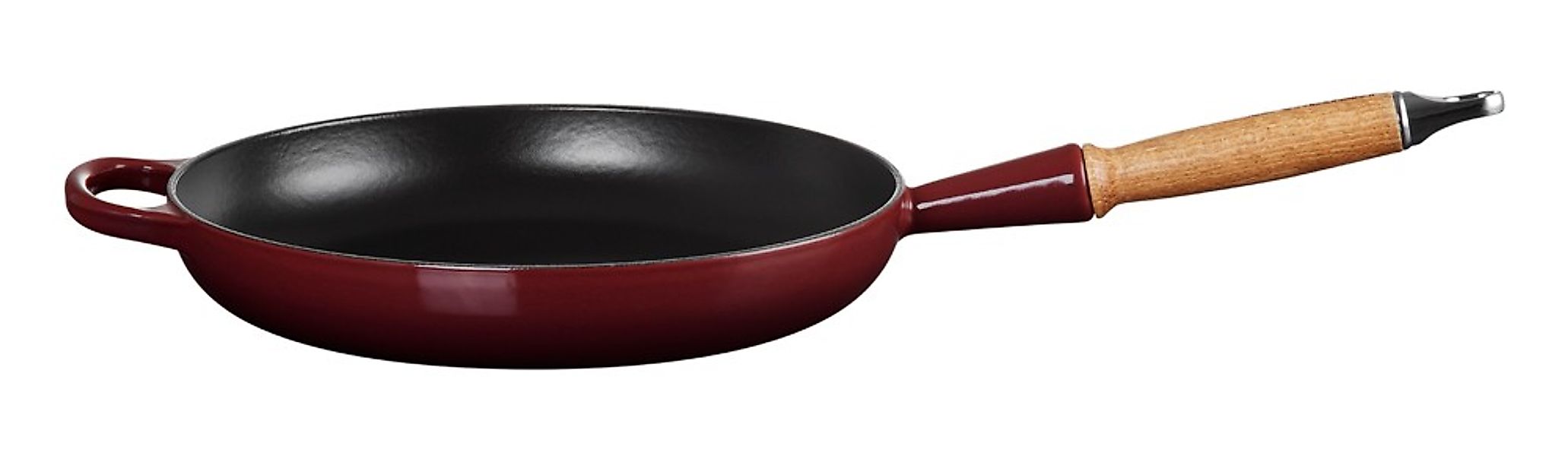 Le Creuset Bratpfanne mit Holzgriff Signature Gusseisen Garnet (Rhone) Bord günstig online kaufen