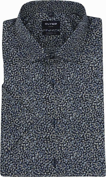 OLYMP Short Sleeve Hemd Luxor Druck Navy - Größe 40 günstig online kaufen