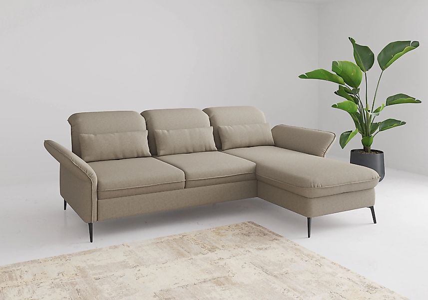 sit&more Ecksofa "Emely, inkl. Sitztiefenverstellung", wahlweise mit Bettfu günstig online kaufen