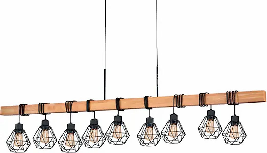 EGLO Pendelleuchte »TOWNSHEND 5« E27 schwarz / L150 x H110 x B20 cm / aus H günstig online kaufen