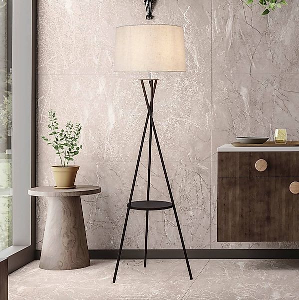 näve Stehlampe »Tora« E27 1 Stk. mit integriertem Tisch, Gestell rost, Zule günstig online kaufen