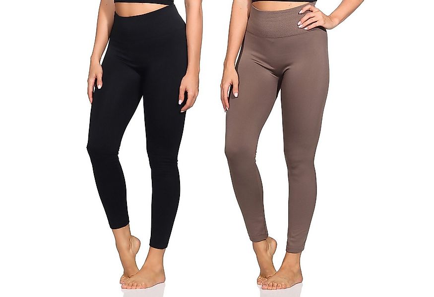 Aurela Damenmode Thermoleggings Damenleggings leicht angeraute Thermoleggin günstig online kaufen