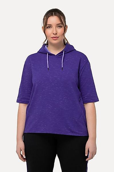 Ulla Popken Sweatshirt Sweatshirt Zipptasche Oversized Kapuze Halbarm günstig online kaufen