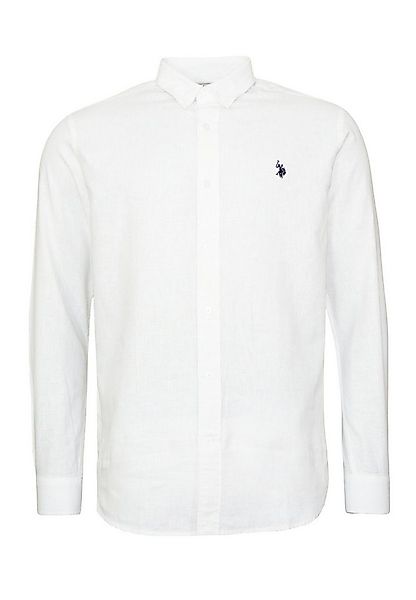 U.S. Polo Assn. Langarmhemd Hemd Leinenhemd Button Down Linenshirt (1-tlg) günstig online kaufen