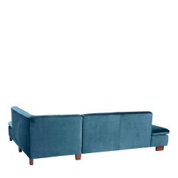 Ecksofa in Petrol Samtvelours günstig online kaufen