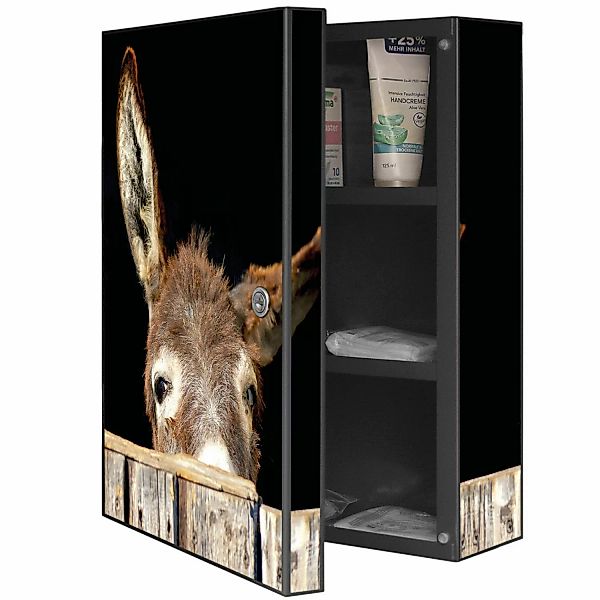 Banjado XXL Medizinschrank Abschliessbar 35x46x15cm Arzneischrank Anthrazit günstig online kaufen