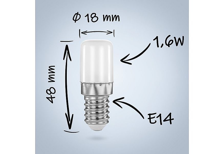 Poppstar Spezialleuchtmittel, E14, 4 St., Poppstar 4x LED Kühlschranklampe günstig online kaufen