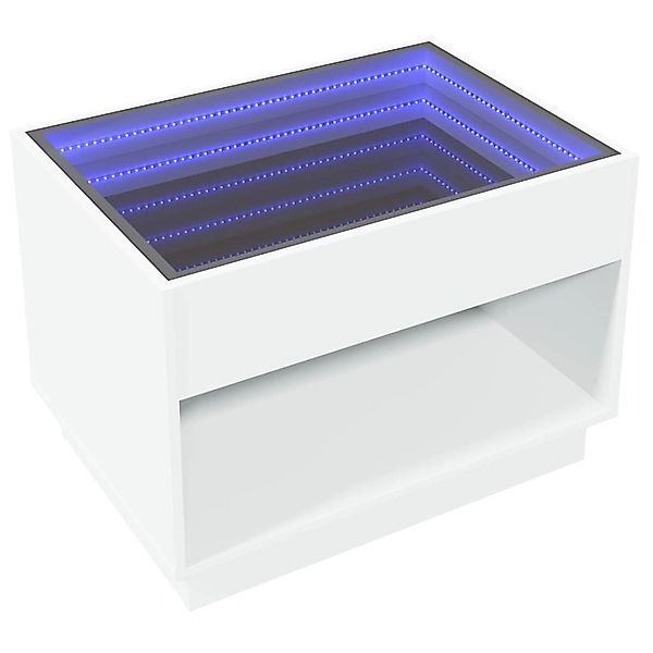 vidaXL Couchtisch mit Infinity-LED Weiß 70x50x50 cm 847658 günstig online kaufen