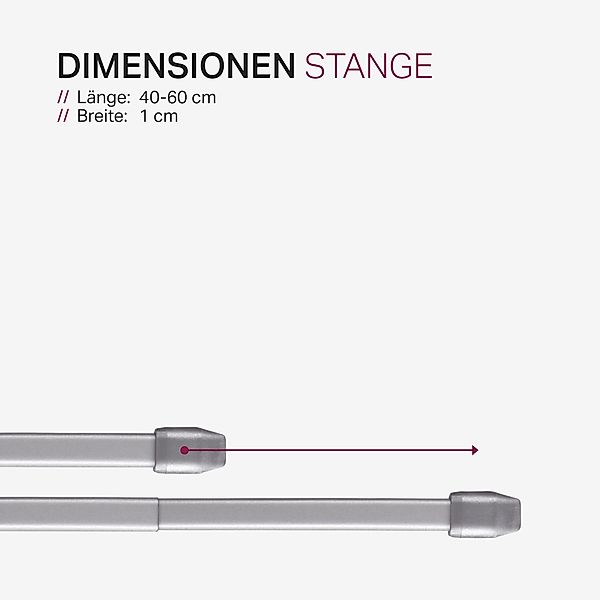 Bestlivings Gardinenstange Bistrostange Vitragestange (2er-Pack), ausziehba günstig online kaufen