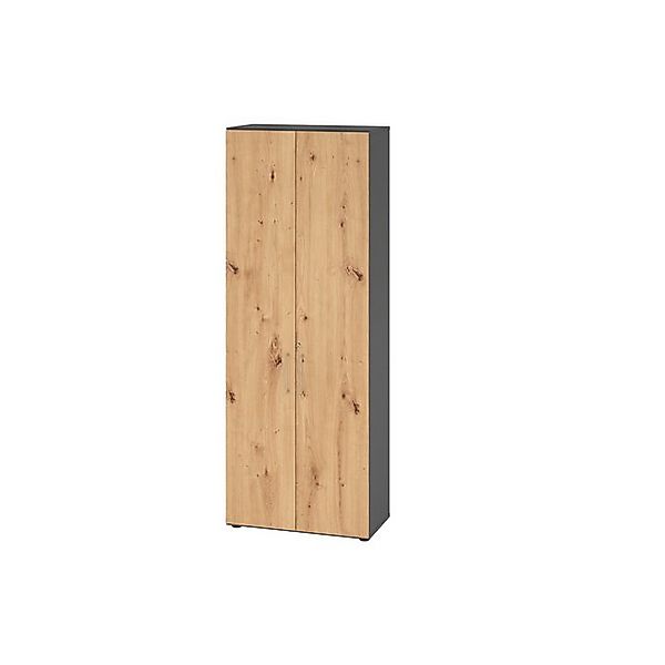 HAMMERBACHER Aktenschrank Regal 6OH Türen graphit/Asteiche. günstig online kaufen