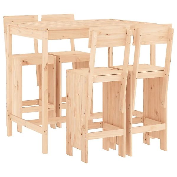 vidaXL 5-tlg Gartenbar-Set Massivholz Kiefer Modell 8 günstig online kaufen