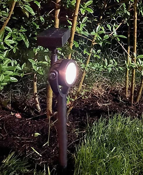 Solar Gartenstrahler LED Schwarz Solarleuchte Gartenleuchte Beleuchtung 34c günstig online kaufen