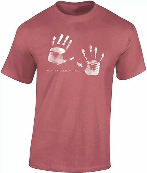 Baddery Print-Shirt Kletter Tshirt : May the chalk be with you - T-Shirt Kl günstig online kaufen