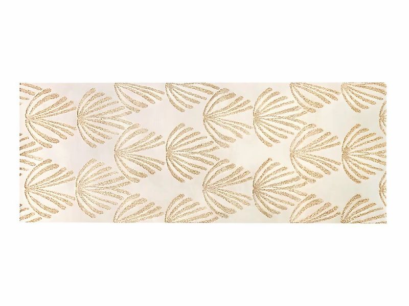 Flurteppich Art Déco - 80 x 200 cm - Polypropylen - Beige & Goldfarben - LY günstig online kaufen