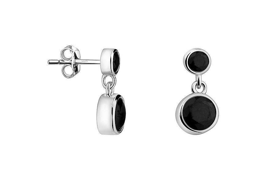 Sofia Milani Paar Ohrhänger Schwarzer Zirkonia, 925 Silber Damen Schmuck - günstig online kaufen
