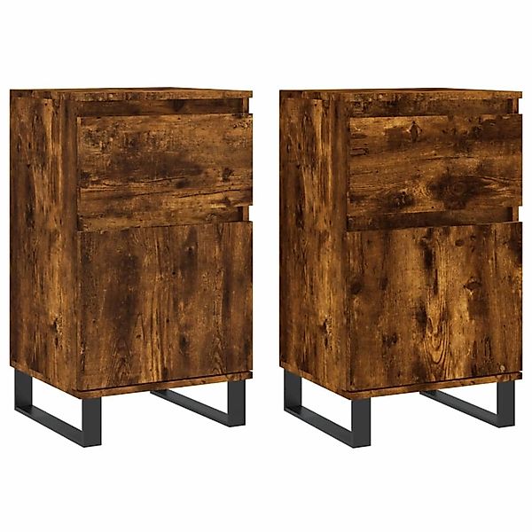 vidaXL Sideboards 2 Stk Räuchereiche 40x35x70 cm Holzwerkstoff 831175 günstig online kaufen
