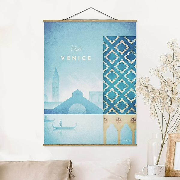 Stoffbild Architektur mit Posterleisten - Hochformat Reiseposter - Venedig günstig online kaufen