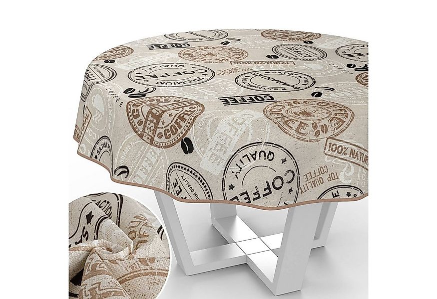 ANRO Tischdecke mit Tee und Kaffee aus Textil Tischtuch mit Beschichtung Ti günstig online kaufen