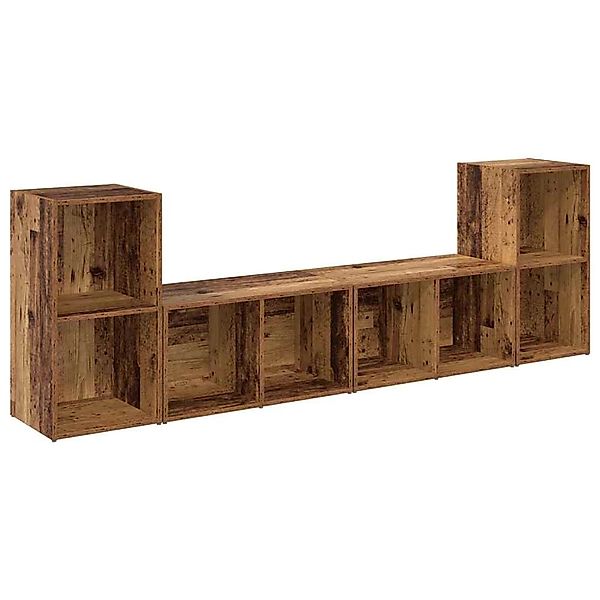 vidaXL TV-Schrank-Set 4-Tlg Altholz 37 x 35 x 72 cm Holzwerkstoff 3393528 günstig online kaufen
