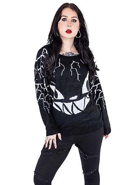 Heartless Strickpullover Sinister Grin Strickpulli Gothic günstig online kaufen