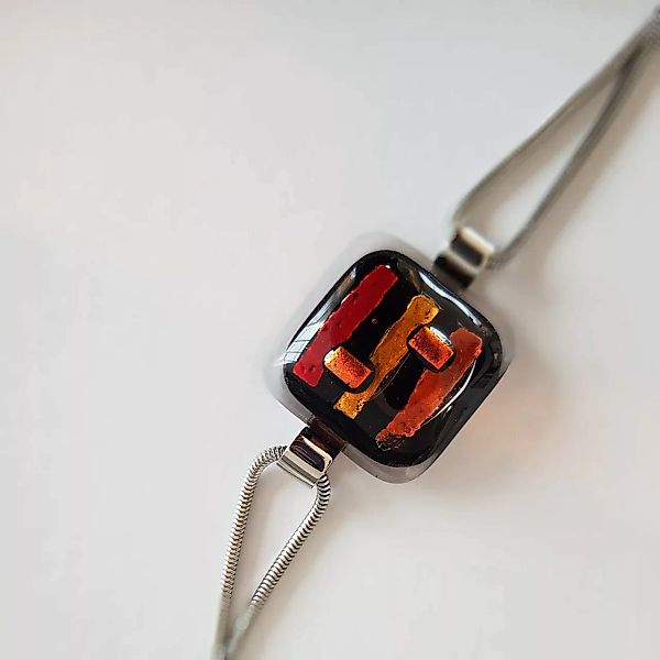 Armband mit Glasstein Rot Gold Fusing günstig online kaufen