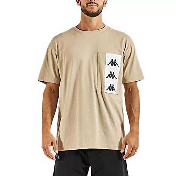 Kappa Ewan Kurzärmeliges T-shirt XS Beige Sand/White günstig online kaufen