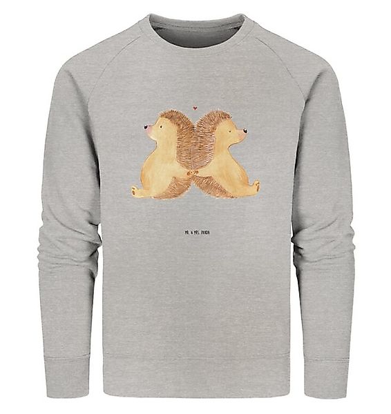 Mr. & Mrs. Panda Longpullover Igel händchenhaltend Größe S - Heather Grey - günstig online kaufen