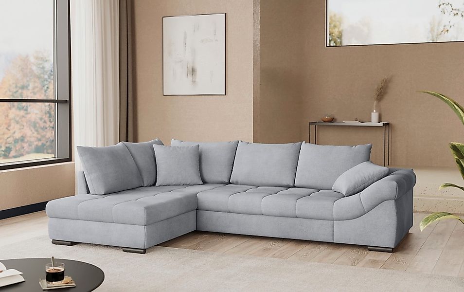Mr. Couch Ecksofa »Allegro, L-Form« mit Hochschläfer-Bettauszug, wahlweise günstig online kaufen