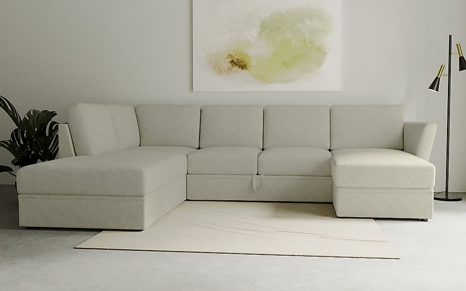 Home affaire Wohnlandschaft »Lavars Schlafsofa« mit Bettfunktion und Staura günstig online kaufen