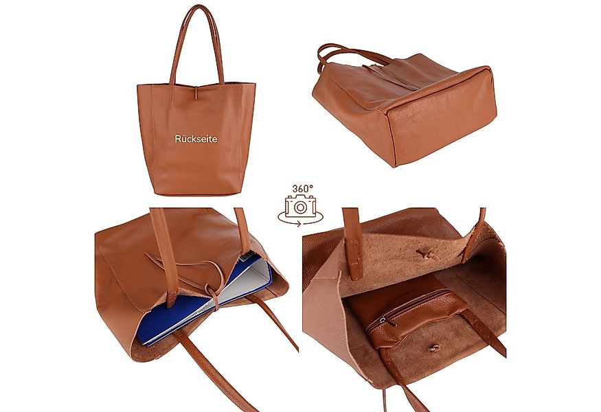 MIRROSI Shopper aus Echtleder / Wildleder, Made in Italy, Henkeltasche Tasc günstig online kaufen