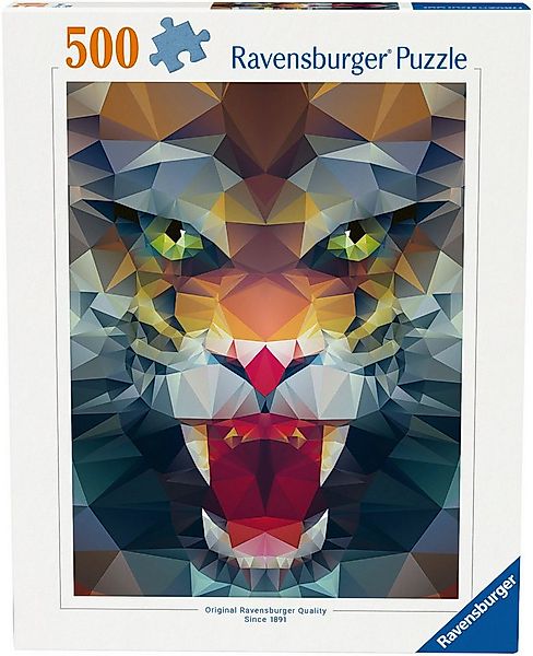Ravensburger Puzzle Löwe aus Polygonen, 500 Puzzleteile, Made in Germany günstig online kaufen