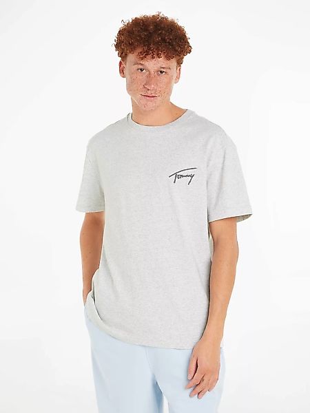 Tommy Jeans T-Shirt TJM REG SIGNATURE TEE EXT mit aufgesticktem Signatur-Lo günstig online kaufen