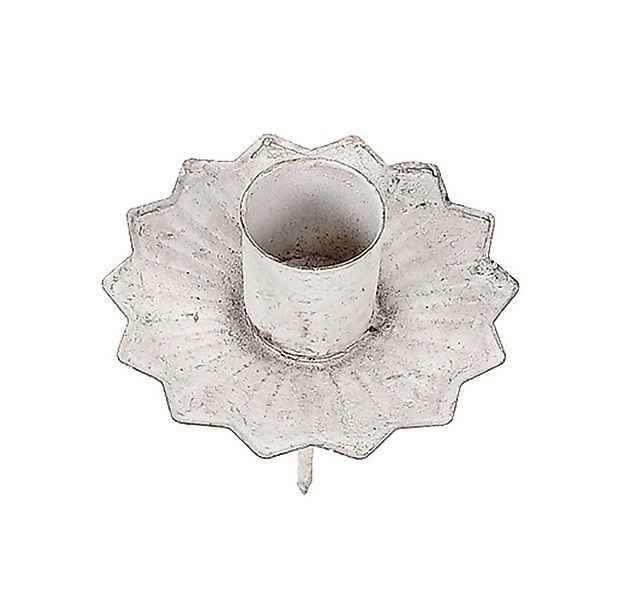 Viana Kerzenhalter Creme Metall Spitzkerzenhalter Ø7cm 4er Set für Kranz & günstig online kaufen