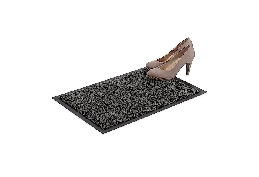 relaxdays Fußmatte Schmutzfangmatte grau, Höhe: 7 mm, 40x60cm günstig online kaufen