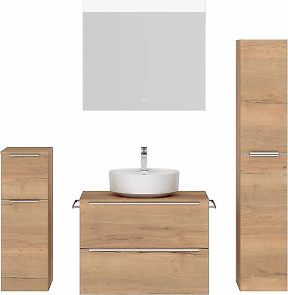 nobilia® Badmöbel-Set »Alvene« vormontiert, mit Soft-Close, 4 Stk. tlg. günstig online kaufen