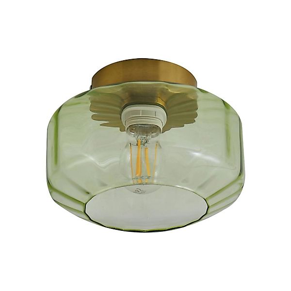 Lindby Deckenlampe Hildur 10030779 in Grün aus Glas 1-flammig E27 Wohnzimme günstig online kaufen