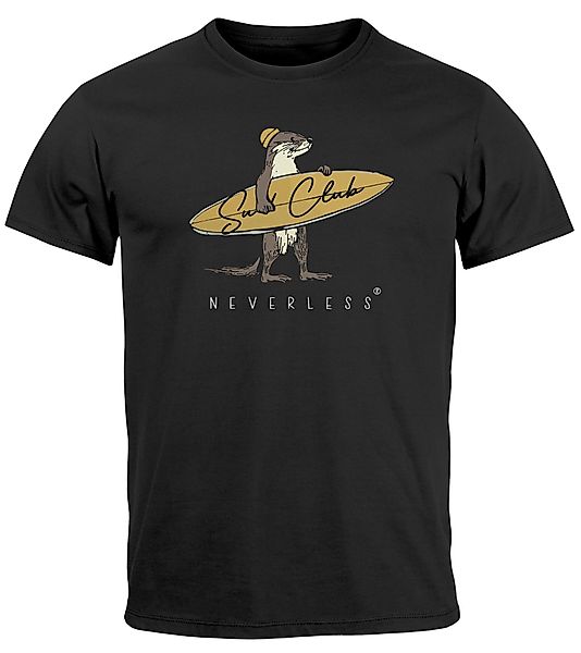 Neverless Print-Shirt Herren T-Shirt California Surfing günstig online kaufen