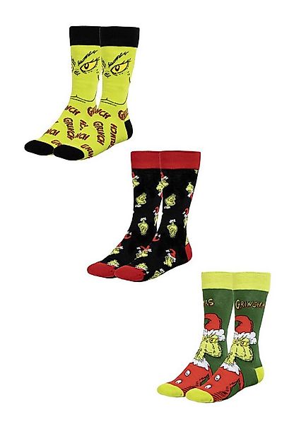 The Grinch Socken Grinch Unisex Strümpfe Socken 3er Pack (3-Paar) günstig online kaufen