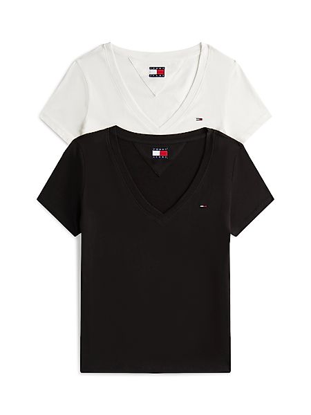 Tommy Jeans T-Shirt "TJW 2PACK V-NECK TEE" Packung, 2-er Pack, 2 Stk. mit L günstig online kaufen