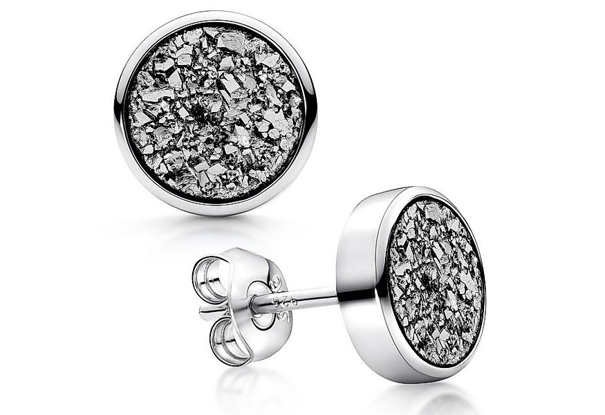 Materia Paar Ohrstecker Damen Glitzer Druzy Quarz Silber SO-74, 925 Sterlin günstig online kaufen