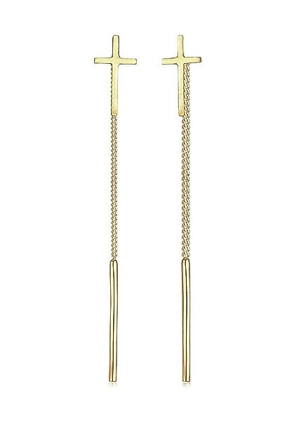 Elli Paar Ohrhänger Ohrhänger Kreuz Symbol Geo Blogger 925er Silber, Kreuz günstig online kaufen