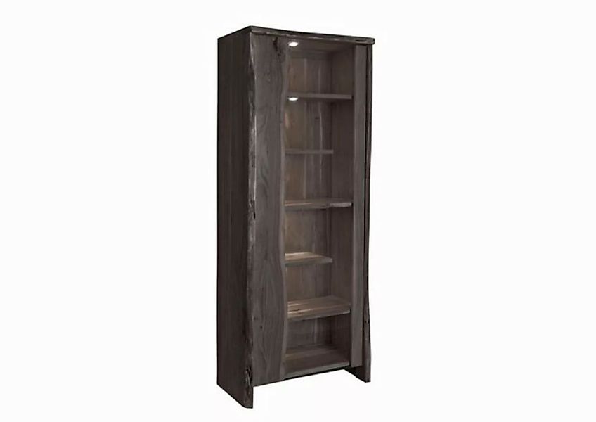 Massivmoebel24 Standvitrine (Vitrine Akazie 81x45x204 grau lackiert PURE AC günstig online kaufen