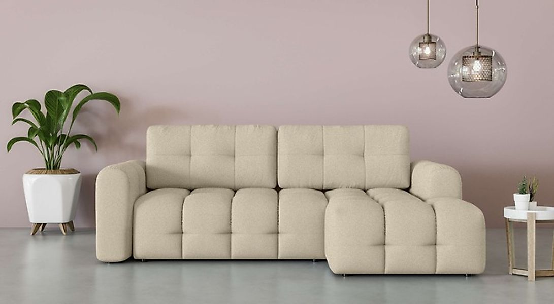 INOSIGN Ecksofa »Manilla, wahlweise mit Bettfunktion, B/T/H 265/170/91 cm« günstig online kaufen