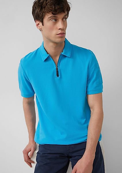 s.Oliver Kurzarmshirt Poloshirt mit Reißverschluss und günstig online kaufen