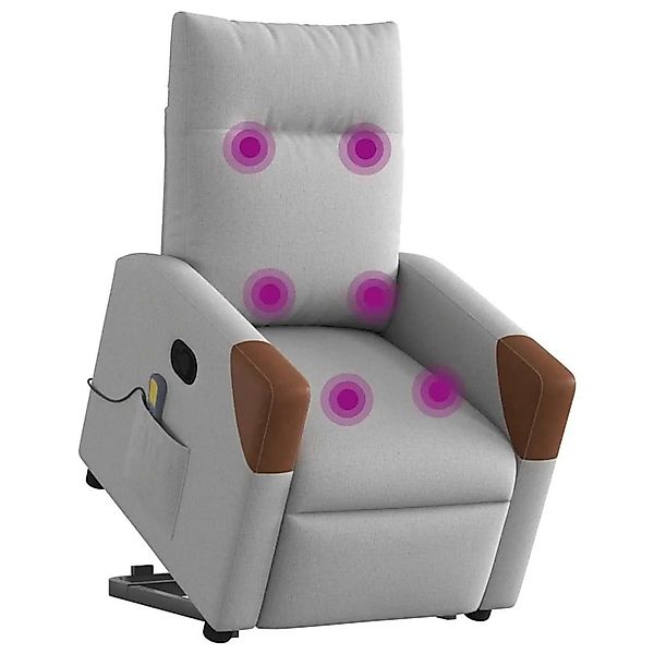 vidaXL Massagesessel mit Aufstehhilfe Wolkengrau Stoff 3324013 günstig online kaufen