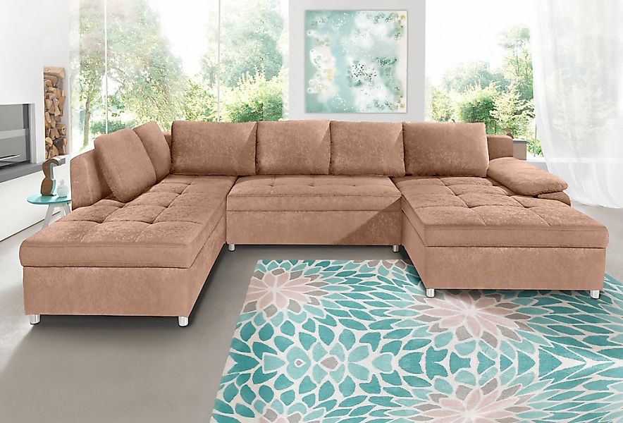 sit&more Wohnlandschaft "Labene U-Form" wahlweise mit Bettfunktion und Bett günstig online kaufen