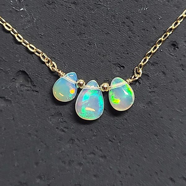 GOLDEN Choker Zierliche Opal Halskette, Opal günstig online kaufen